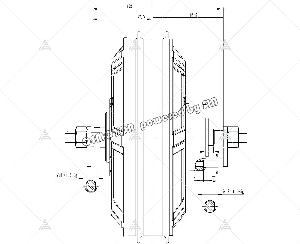 Комплект мотор-колеса QSMOTOR  – обзор и цена Qs273 Hub Motor 8000W 72V