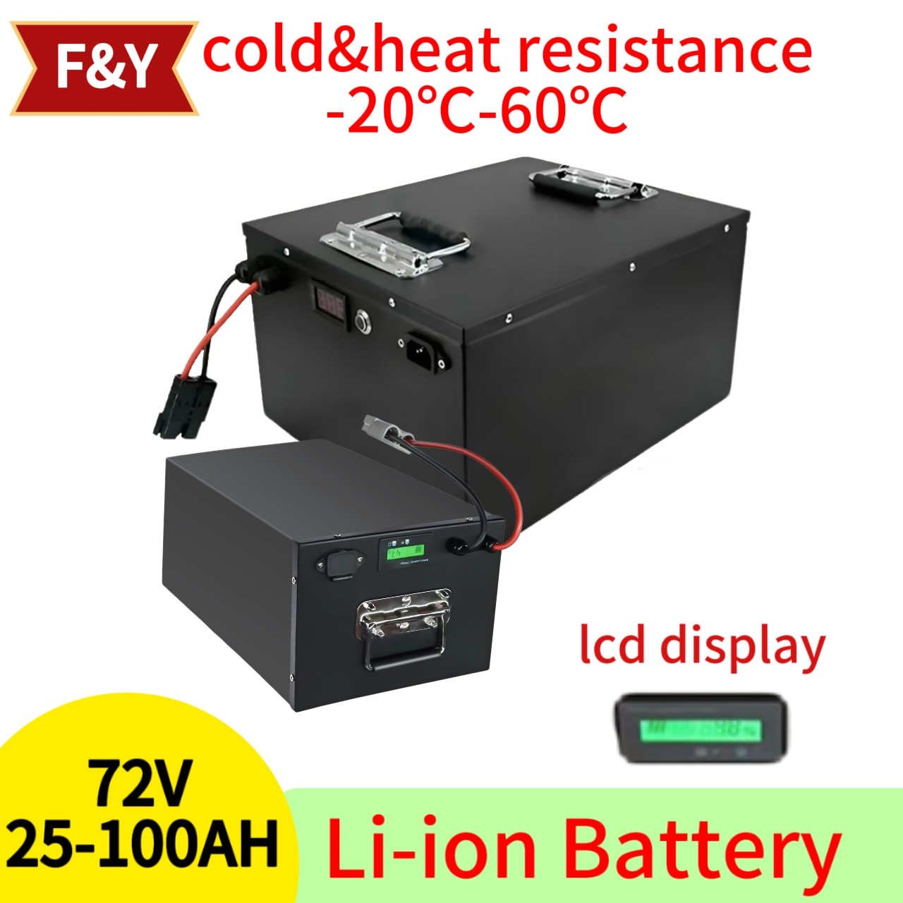 F&Y72V 25Ah 35Ah 45Ah 65Ah 80A – обзор и цена 72V 60Ah Lifepo4 Battery Pack