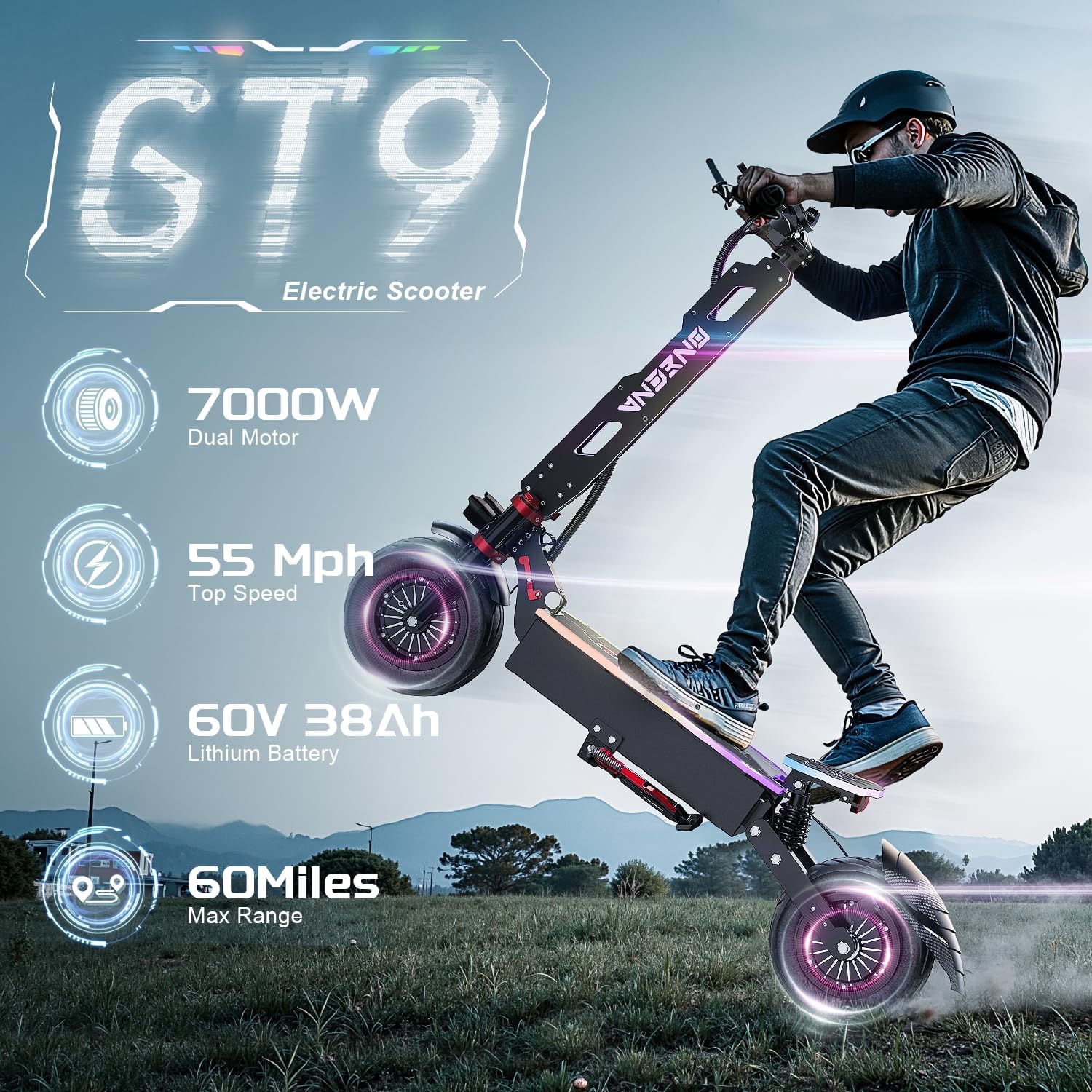 ONECNA NEW GT9 GT8 GT7 – элект – обзор и цена 60V 5600W Dual Motor Electric Scooter